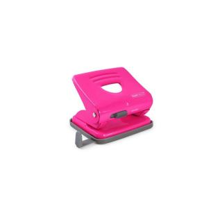 Lyukasztó, kétlyukú, 25 lap, fém, RAPESCO "825", pink