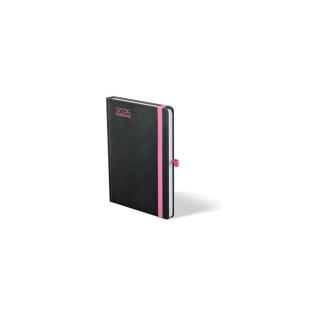 Naptár, tervező, A5, napi, TOPTIMER, "Nero", fekete-pink