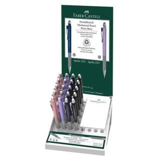 Nyomósirón display, 0,5 mm, FABER-CASTELL "Apollo", pasztell színek - 20db