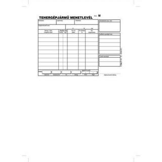 Nyomtatvány, menetlevél, tehergépjármű, 100 lap, A5, fekvő, VICTORIA PAPER, "D.GÉPJ.21." - 10 tömb