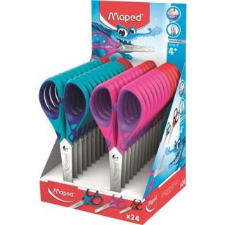 Olló display, iskolai, 13 cm, MAPED "Essentials Soft" - 24db