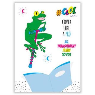 Öntapadó füzet- és könyvborító, A4, COOL BY VICTORIA, víztiszta - 10db