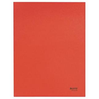 Pólyás dosszié, karton, A4, LEITZ "Recycle", piros