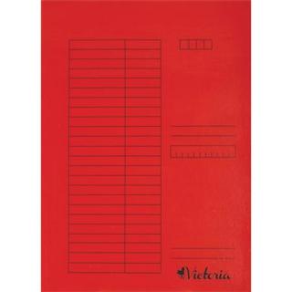 Pólyás dosszié, karton, A4, VICTORIA OFFICE, piros