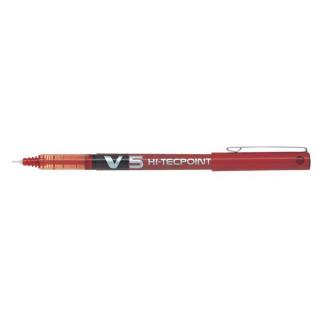 Rollertoll, 0,3 mm, tűhegyű, kupakos, PILOT "Hi-Tecpoint V5", piros
