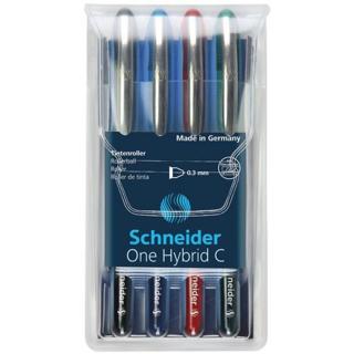 Rollertoll készlet, 0,3 mm, SCHNEIDER "One Hybrid C", 4 szín