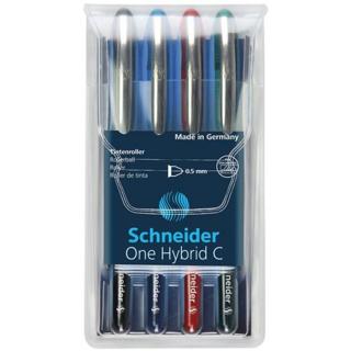 Rollertoll készlet, 0,5 mm, SCHNEIDER "One Hybrid C", 4 szín