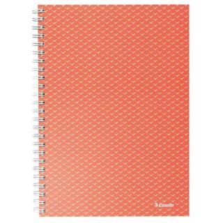 Spirálfüzet, A5, vonalas, 80 lap, ESSELTE  "Colour`Breeze", korall