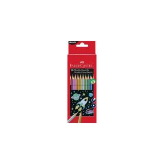 Színes ceruza készlet, hatszögletű, FABER-CASTELL, 10 különböző metál szín