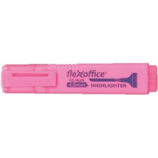 Szövegkiemelő, 1-4 mm, FLEXOFFICE "HL05", rózsaszín