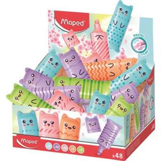 Szövegkiemelő display, 1-5 mm, MAPED "Mini Pastel", 5 különböző pasztell szín - 48db