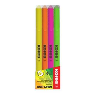 Szövegkiemelő készlet, 0,5-3,5 mm, KORES, 4 különböző szín - 4db