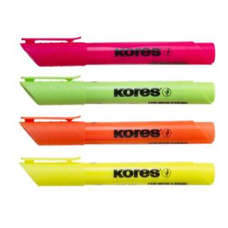 Szövegkiemelő készlet, 0,5-5 mm, KORES "High Liner Plus", 4 különböző szín - 4db