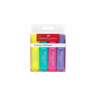 Szövegkiemelő készlet, 1-5 mm, FABER-CASTELL "1546 Pastel", 4 különböző szín