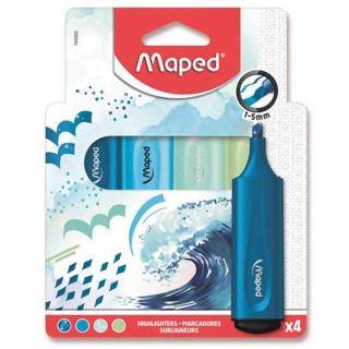 Szövegkiemelő készlet, 1-5 mm, MAPED "Fluo Peps Assorted", vegyes színek - 4db