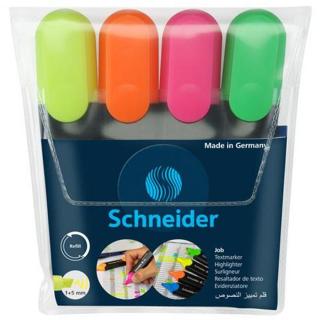 Szövegkiemelő készlet, 1-5 mm, SCHNEIDER "Job 150", 4 különböző szín - 4db