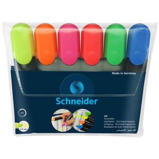 Szövegkiemelő készlet, 1-5 mm, SCHNEIDER "Job 150", 6 különböző szín - 6db