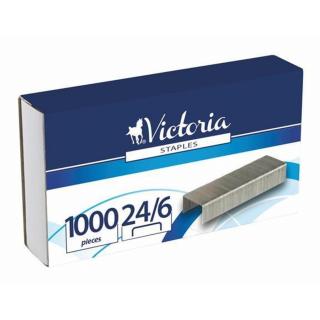 Tűzőkapocs, 24/6, VICTORIA OFFICE - 1000db