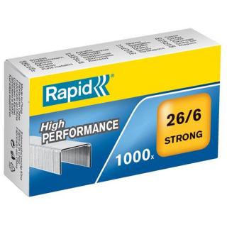 Tűzőkapocs, 26/6, horganyzott, RAPID "Strong" - 1000db