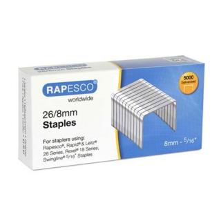 Tűzőkapocs, 26/8, horganyzott, RAPESCO - 5000db