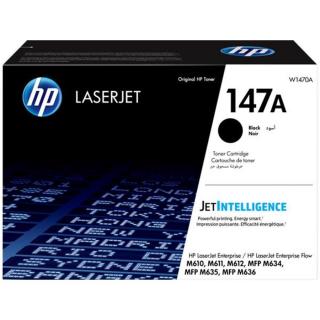 W1470A Lézertoner HP Laserjet Enterprise M611DN, M635H nyomtatókhoz, HP 147A, fekete, 10,5k