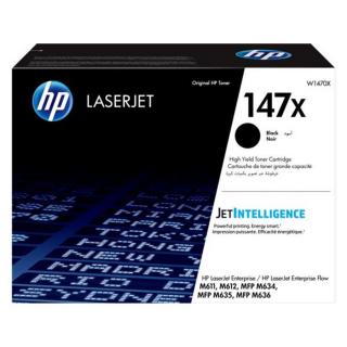 W1470X Lézertoner HP Laserjet Enterprise M611DN, M635H nyomtatókhoz, HP 147X, fekete, 25,2k