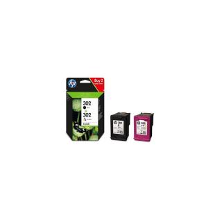 X4D37AE Tintapatron multipack DeskJet 2130 nyomtatóhoz, HP 302, fekete, színes, 190+165 oldal - 2db