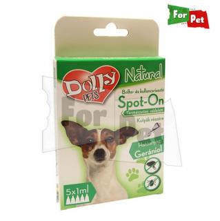 Dolly Natural bolha és kullancsriasztó spot on kutyák részére 5x1ml