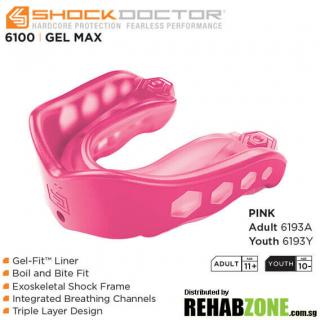 Shock Doctor Gel Max Pink fogvédő - gyermek