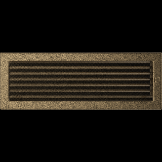 EGYSZERŰ SZELLŐZŐRÁCS FEKETE-ARANY 17X49cm ZSALUS