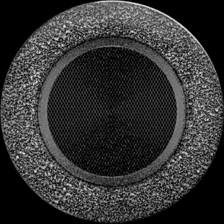 EZÜST-FEKETE KEREK KANDALLÓ SZELLŐZŐRÁCS 125mm