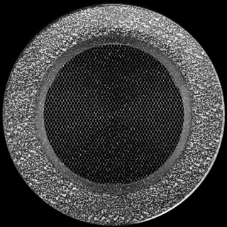 EZÜST-FEKETE KEREK KANDALLÓ SZELLŐZŐRÁCS 150 mm