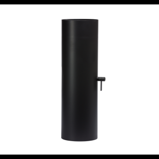 FÜSTCSŐ EGYENES KONDENZÁCIÓ ELLENI VÉDELEMMEL, ELZÁRÓSZELEPPEL ÉS TISZTÍTÓVAL 130MM 50CM FEKETE