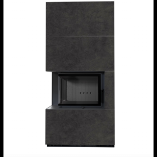 KRATKI FLOKI BOX 8 kW FOKOS GRAFIT KANDALLÓ KŐ BURKOLATTAL BALOS FEKETE BELSŐVEL