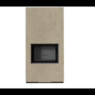 KRATKI FLOKI BOX 8 kW FOKOS RENA KANDALLÓ KŐ BURKOLATTAL FEKETE BELSŐVEL