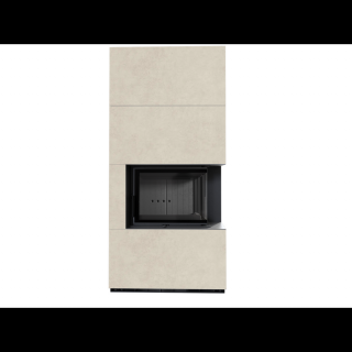 KRATKI FLOKI BOX 8 kW FOKOS SALE KANDALLÓ KŐ BURKOLATTAL JOBBOS FEKETE BELSŐVEL