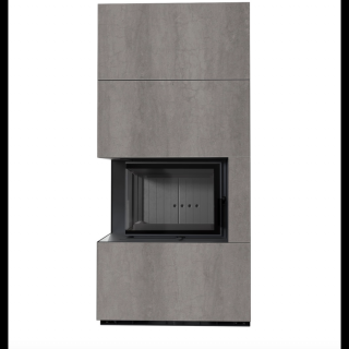 KRATKI FLOKI BOX 8 kW NATURALI GRIGIA KANDALLÓ KŐ BURKOLATTAL BALOS FEKETE BELSŐVEL