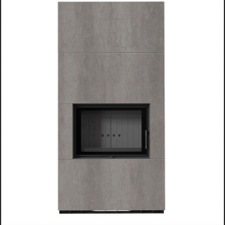 KRATKI FLOKI BOX 8 kW NATURALI GRIGIA KANDALLÓ KŐ BURKOLATTAL FEKETE BELSŐVEL