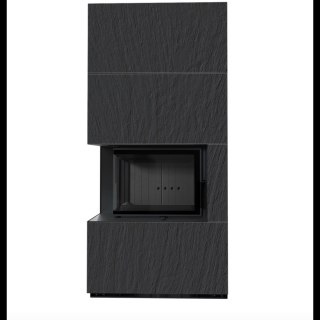 KRATKI FLOKI BOX 8 kW NATURALI NERO KANDALLÓ KŐ BURKOLATTAL BALOS FEKETE BELSŐVEL