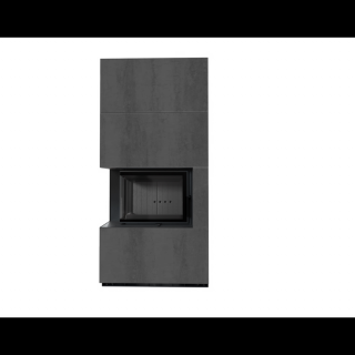 KRATKI FLOKI BOX 8 kW NATURALI PIETRA KANDALLÓ KŐ BURKOLATTAL BALOS FEKETE BELSŐVEL