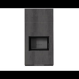 KRATKI FLOKI BOX 8 kW NATURALI PIETRA KANDALLÓ KŐ BURKOLATTAL FEKETE BELSŐVEL