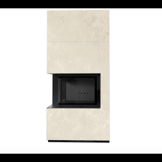 KRATKI FLOKI BOX 8 kW OXIDE BIANCO KANDALLÓ KŐ BURKOLATTAL BALOS FEKETE BELSŐVEL