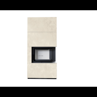 KRATKI FLOKI BOX 8 kW OXIDE BIANCO KANDALLÓ KŐ BURKOLATTAL JOBBOS