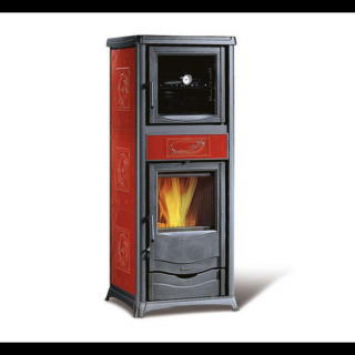 LA NORDICA ROSSELLA PLUS FORNO EVO LIBERTY BORDEAUX FATÜZELÉSŰ KÁLYHA