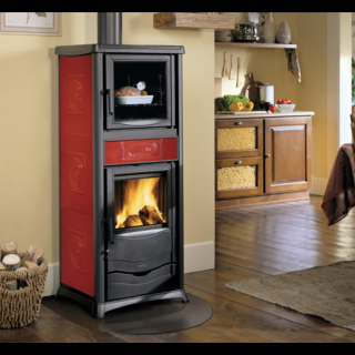 LA NORDICA TERMOROSSELLA PLUS FORNO DSA 4.0 VÍZTERES KÁLYHA BORDEAUX