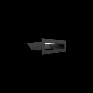 MINIMAL SZELLŐZŐRÁCS FEKETE 6x20cm HÁTFALLAL SLIM