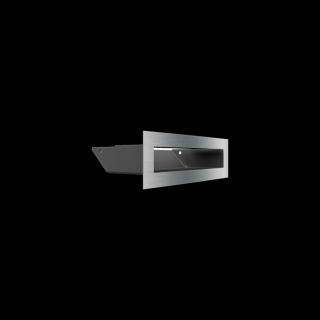 MINIMAL SZELLŐZŐRÁCS INOX 6x20cm HÁTFALLAL