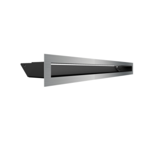 MINIMAL SZELLŐZŐRÁCS INOX 6x80cm  HÁTFALLAL SLIM