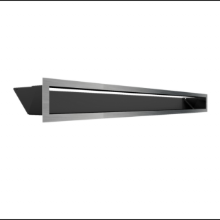 MINIMAL SZELLŐZŐRÁCS INOX 9x100cm  HÁTFALLAL