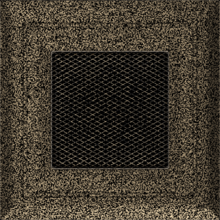 OSKAR SZELLŐZŐRÁCS FEKETE-ARANY 11X11cm